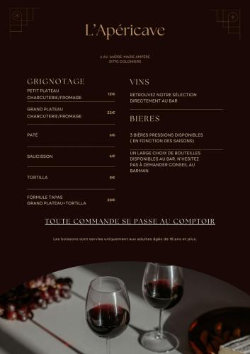 Menu Apericave !